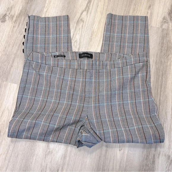 Women’s Talbots Chatham Ankle Pants / Plaid Print Button Ankle Detailing / 16P - Picture 2 of 8